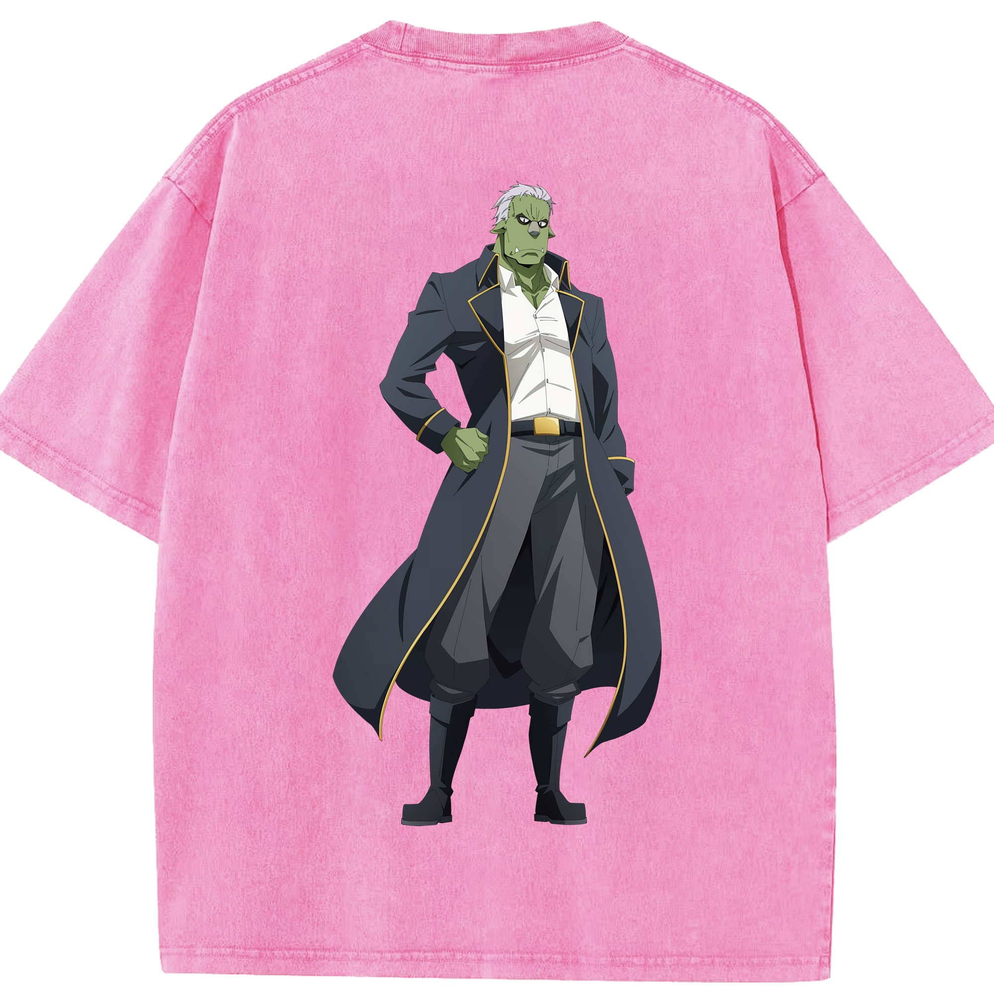（画像用） 転スラ Regarding Reincarnated to Slime 綿100% ヴィンテージ風 半袖Tシャツ（背面プリント）